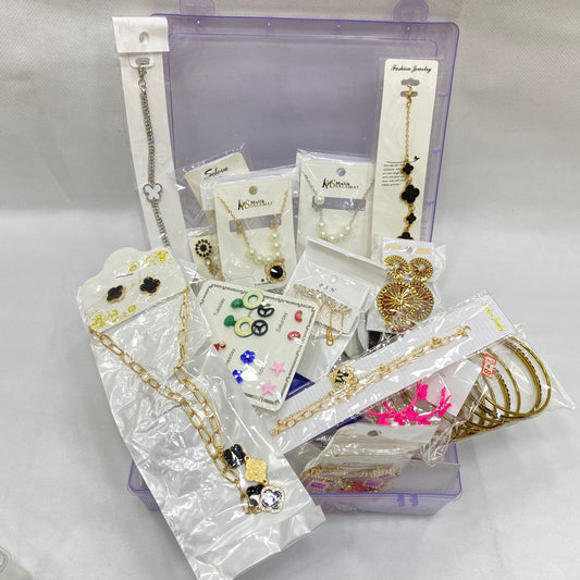 Mix Jewellery Box – 30 Articles | Rs 3000 Only (Transparent Box)